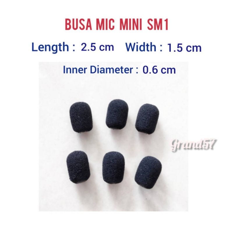 Busa foam cover mic mini kecil mik spon windscreen clip on headset sm1