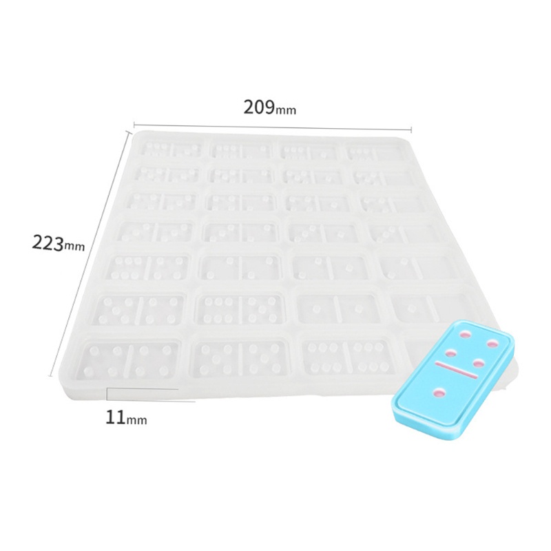 SIY  Dominoes Epoxy Resin Silicone Molds with Rack Tray Double Six Game Toy DIY Molds