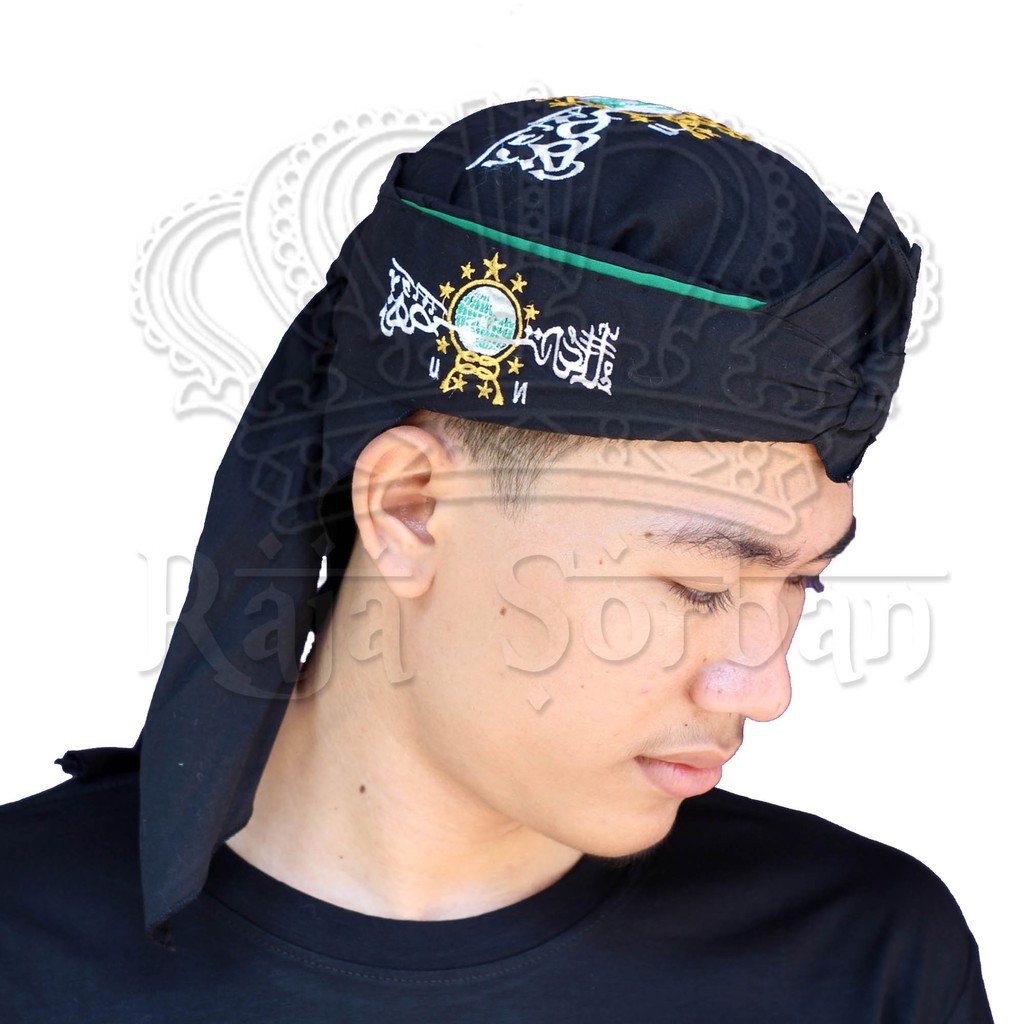 Blangkon Iket Sunda Bordir Banser Nahdlatul Ulama - Iket Kepala Bordir NU - Blangkon Sunda