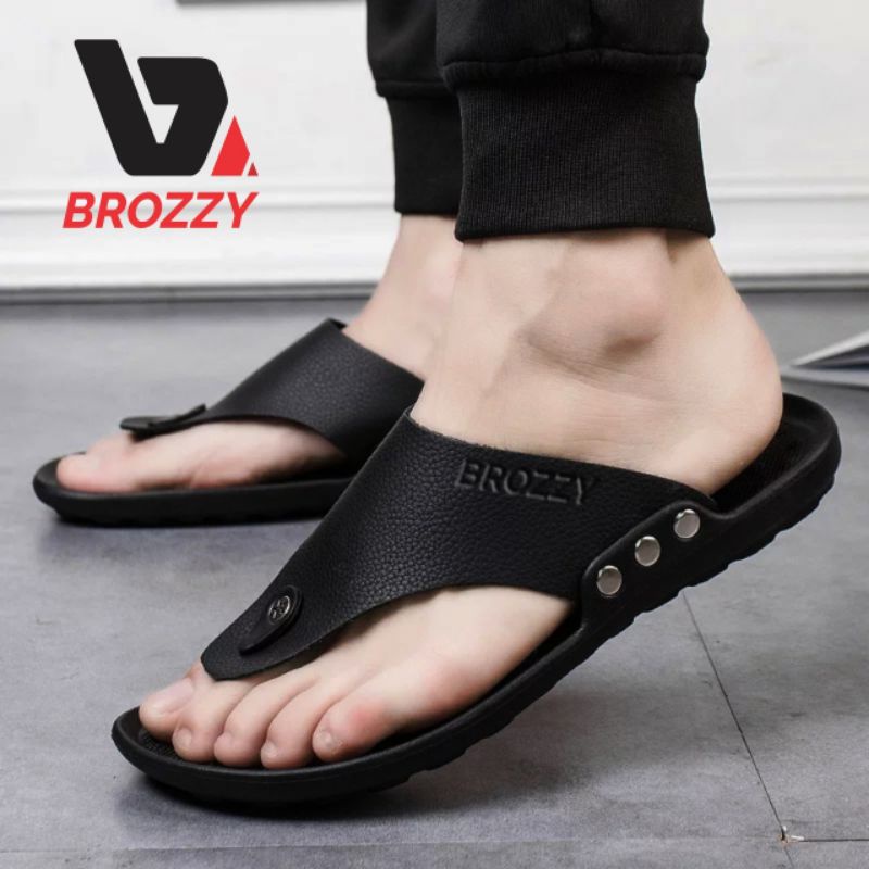 SANDAL PRIA BROZZY B- 02 JAPIT KULIT TERBARU