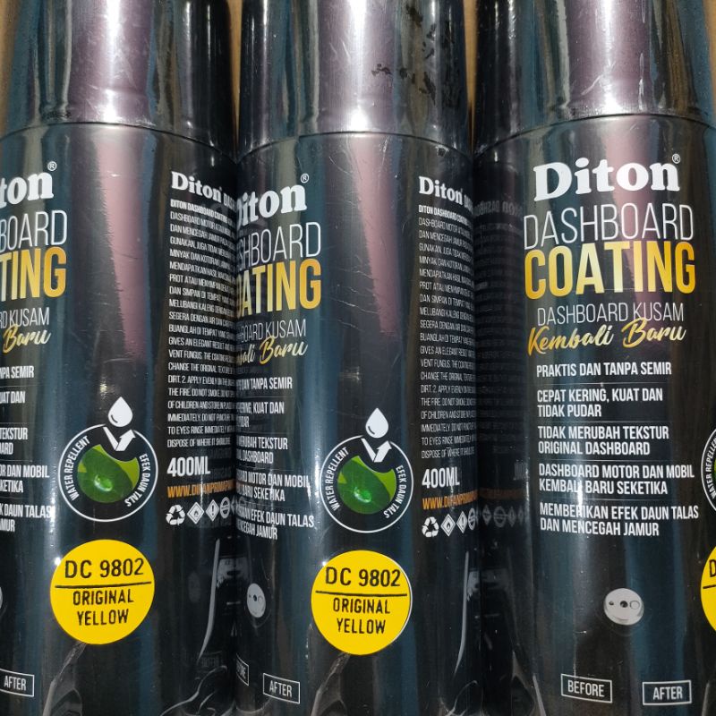 Diton Dashboard Coating Original Yellow 9802 DC 9802 400ml Pilok Pilox Cat Diton Dashboard Coating Cat Semprot Dashboard Coating