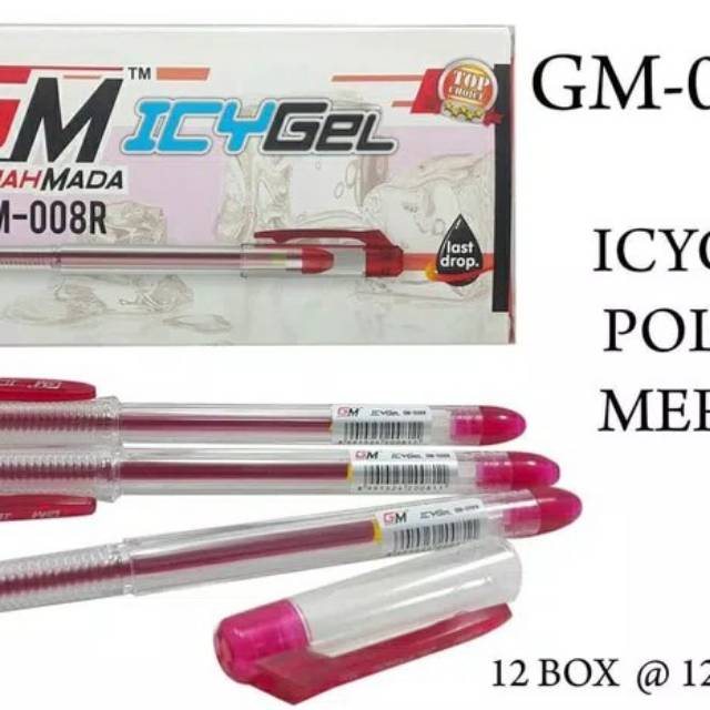 

Alat Tulis Pulpen Gel Gm 008R Merah