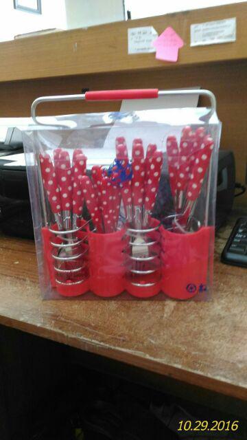 Sendok Polkadot Set  24 Pcs