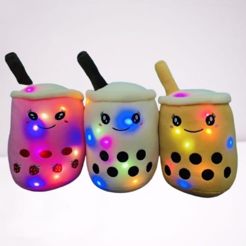 Boneka Boba  LED Bubble Milk Tea Brown Sugar