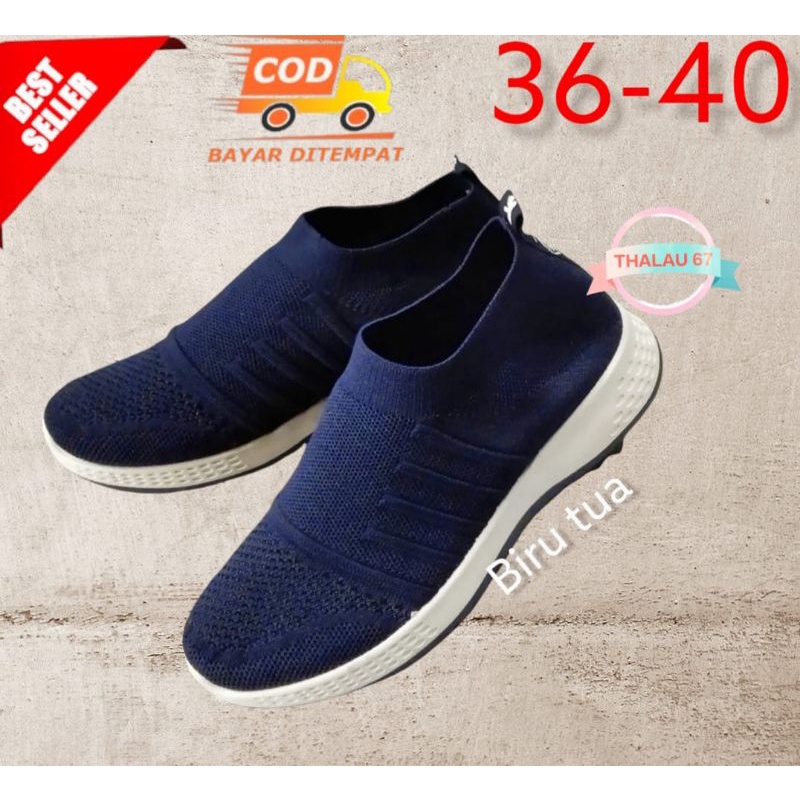 SEPATU RAJUT KDM IMFORT, SEPATU SLIP ON, SEPATU SNEAKER WANITA 36-40.