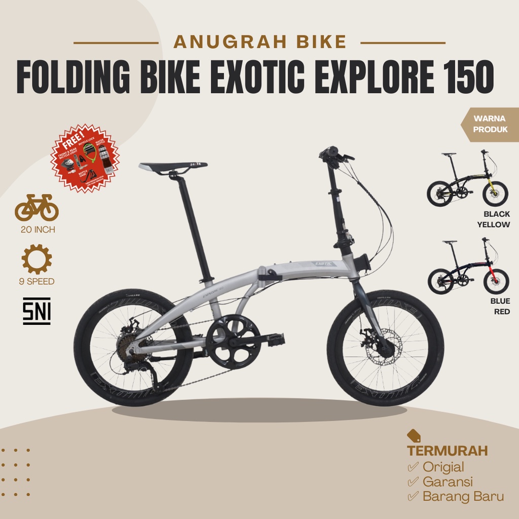 MAKMUR BIKE - Folding Bike / Sepeda Lipat Exotic Explore 150 20 Inch