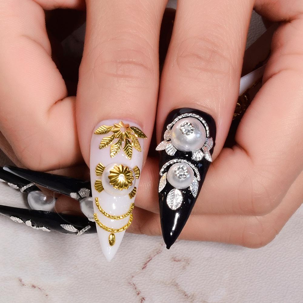 AUGUSTINA Agustin 3D Nail Art Mutiara Perhiasan Fashion Rivet Menawan Manicure Aksesoris