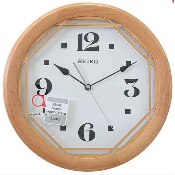 Jam Dinding Wall Clock Seiko Wooden Case
