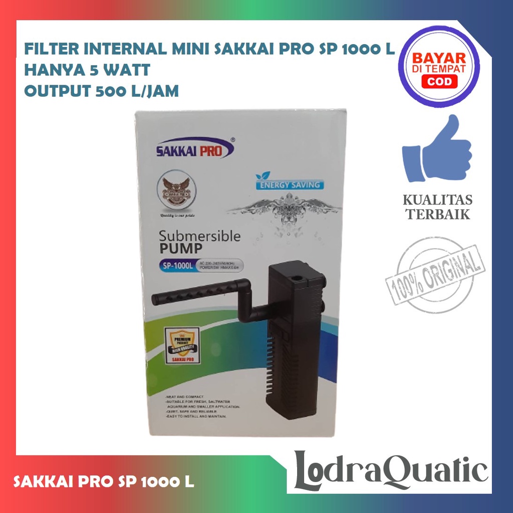 PROMO ! FILTER INTERNAL AQUARIUM SAKKAI PRO SP1000L FILTER MINI AQUARIUM FILTER AQUASCAPE FILTER CELUP FILTER INTERNAL AQUARIUM SAKKAI PRO