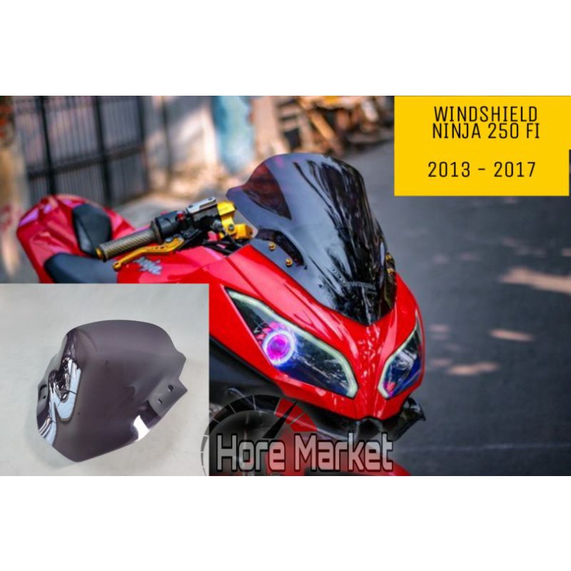 WINDSHIELD NINJA 250 FI JENONG SMOKE CLEAR VISOR KAWASAKI NINJA 250 2013 2014 2015 2016 2017