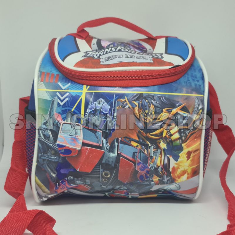Lunch Bag Anak Bisa Utk Souvenir Ultah Bisa Slempang & Tenteng Karakter-Transformer