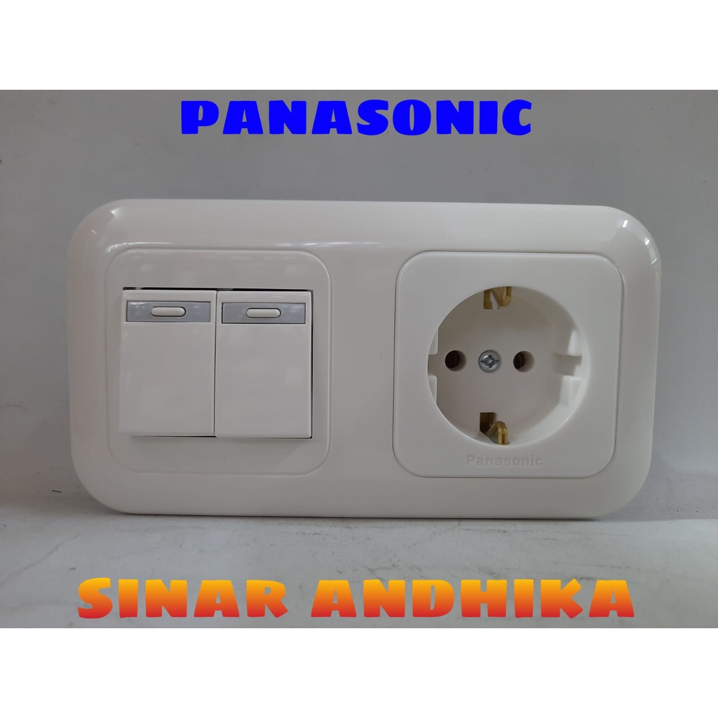 STOP KONTAK NON CP + SAKLAR SERI KECIL PUTIH INBOW PANASONIC WEJP 11312-7+WEJ 5531+WEJ 5911N