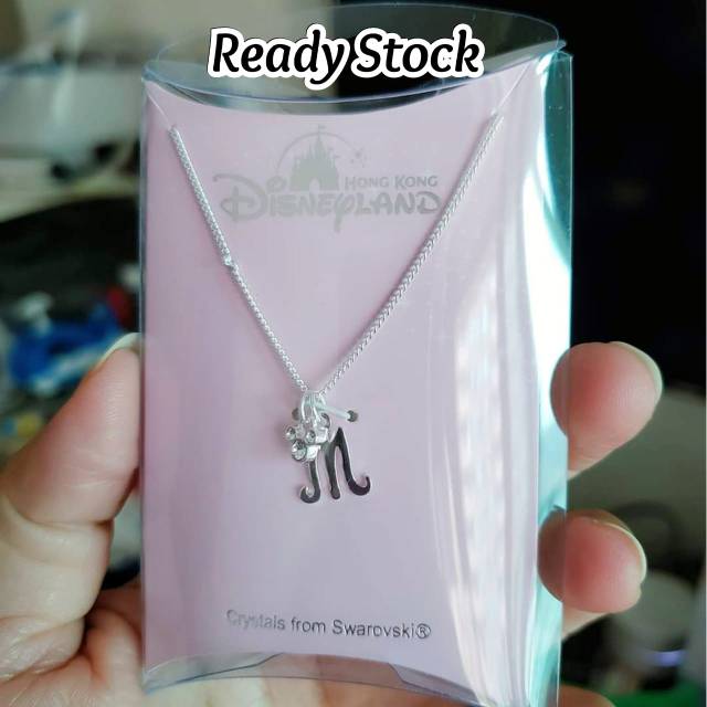 ⚠️S.A.L.E⚠️ Kalung Inisial M Disney Mickey Mouse with Swarovski
