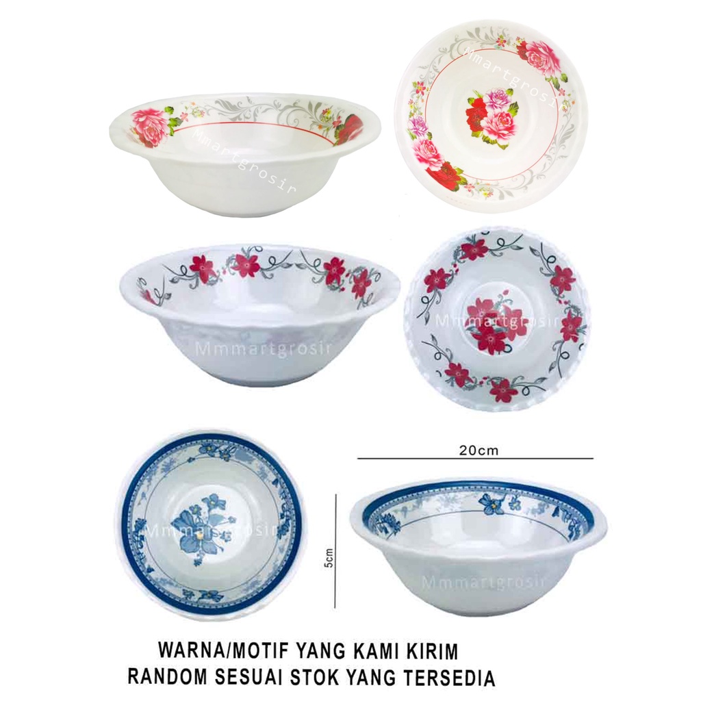 Mangkok Hugi * Mangkok Melamine * Mangkok Motif Bunga * Mangkok Serbaguna