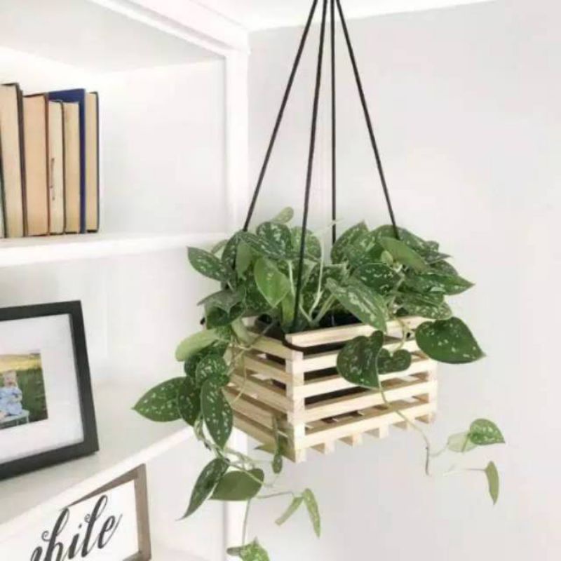 RAK KAYU POT BUNGA KAYU VAS BUNGA KAYU DEKORASI KAYU