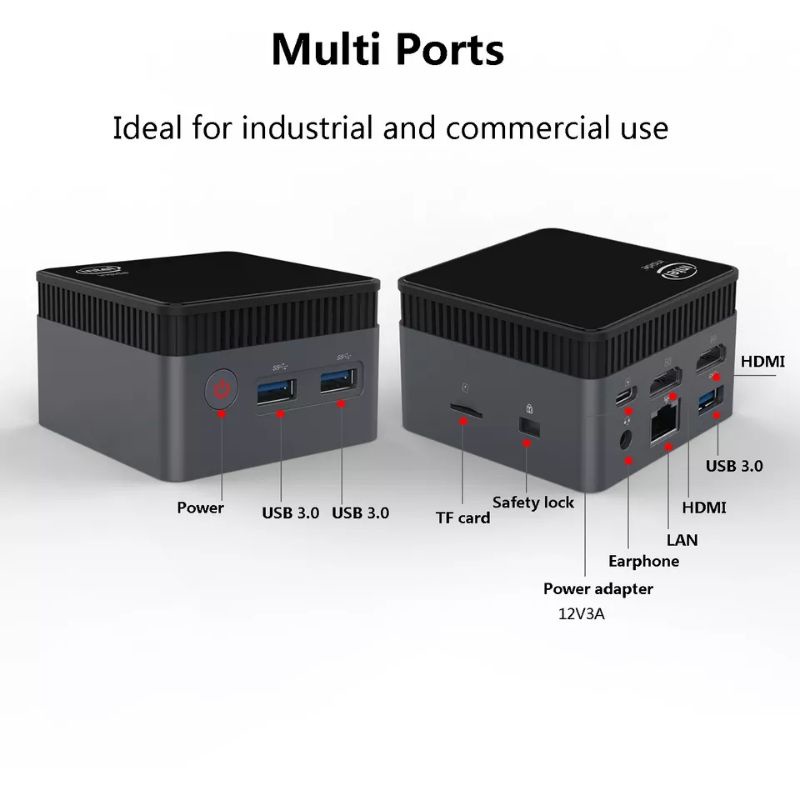 Mini PC M6S / ZX01 Intel Jasperlake N5105 Dual HDMI 4K Windows 11 Pro