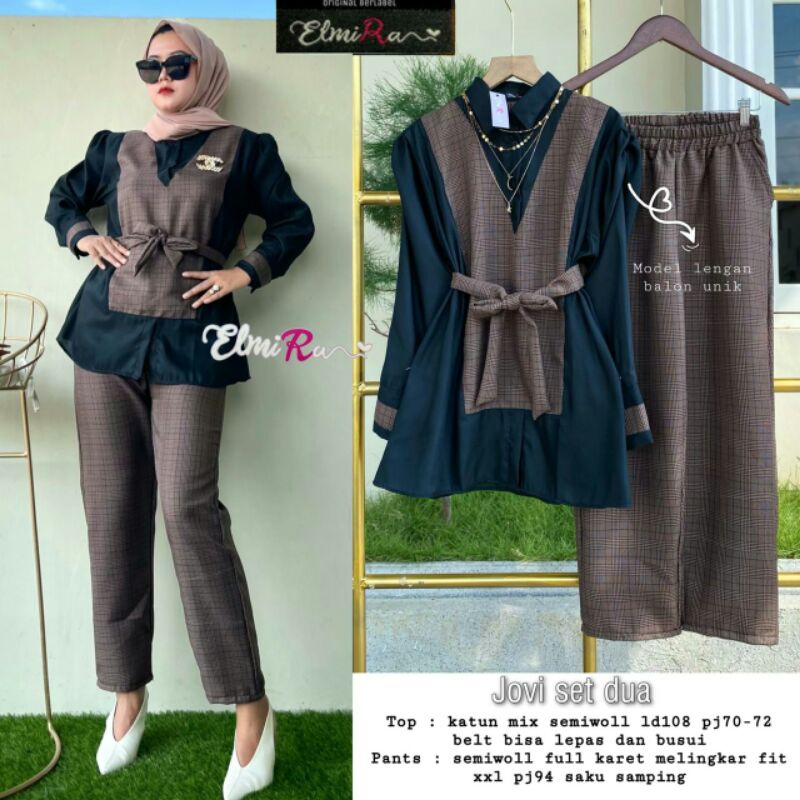 SETELAN WANITA JOVI DUA BY ELMIRA