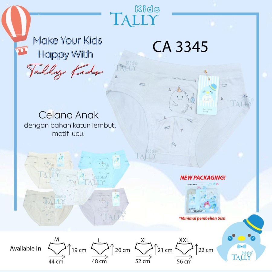 Celana Dalam Anak Laki Tally 3345