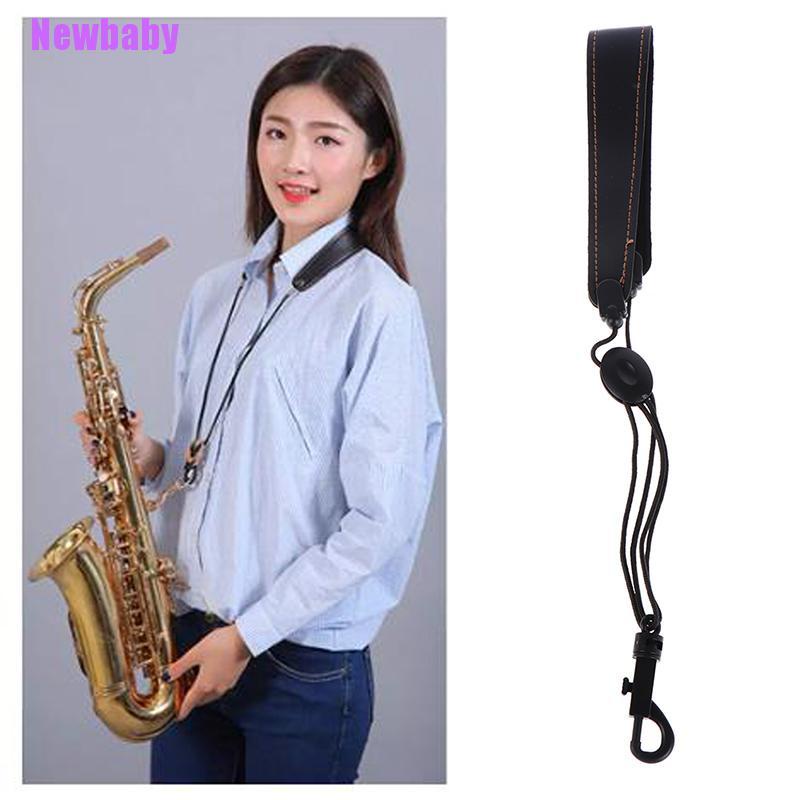 Strap Leher Adjustable Bahan Kulit Untuk Saxophone Alto