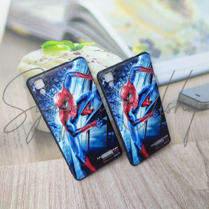 Case OPPO R7 / R7F / R7 Lite  Layar 5 inch Softcase Karakter Spiderman