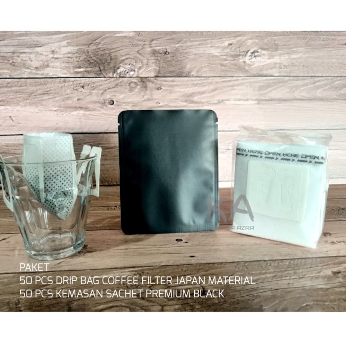 

DISKON - (BISA COD) Paket Drip Bag Coffee Filter + Sachet Black Doff 50 pcs