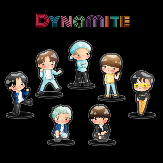 [STANDEE] BTS dynamite by stellart jin jimin jungkook v suga rapmon jhope