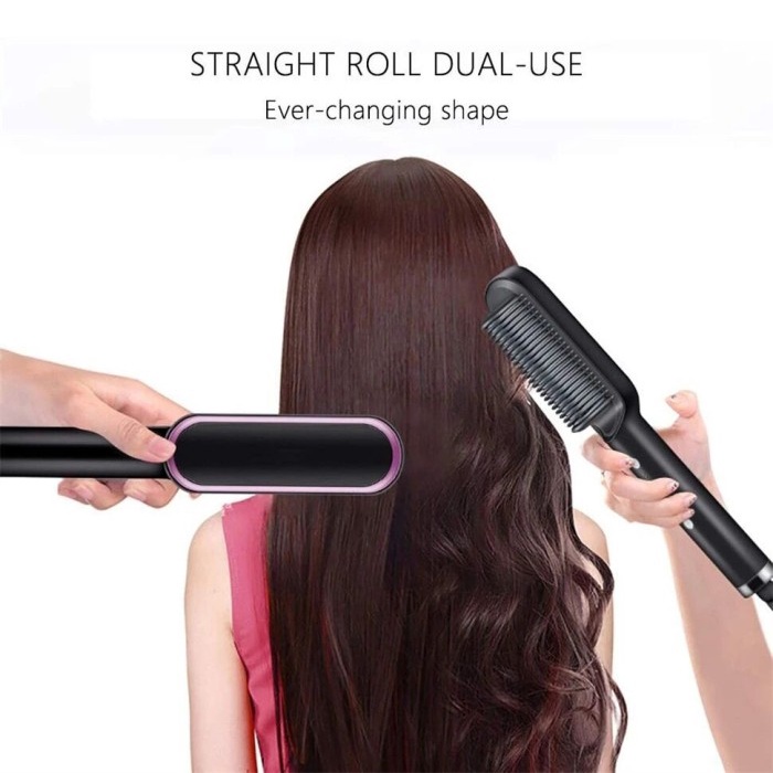 Catok Sisir Pelurus Rambut 2 in 1 /Hair straightener curter goode 2 in 1