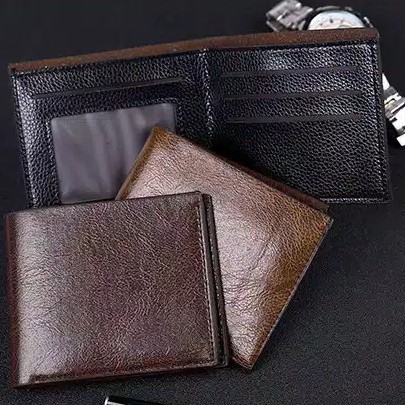 BRGUNIK Dompet Pria Kulit Lipat dompet lipat Wallet Import grosir Murah COD D010