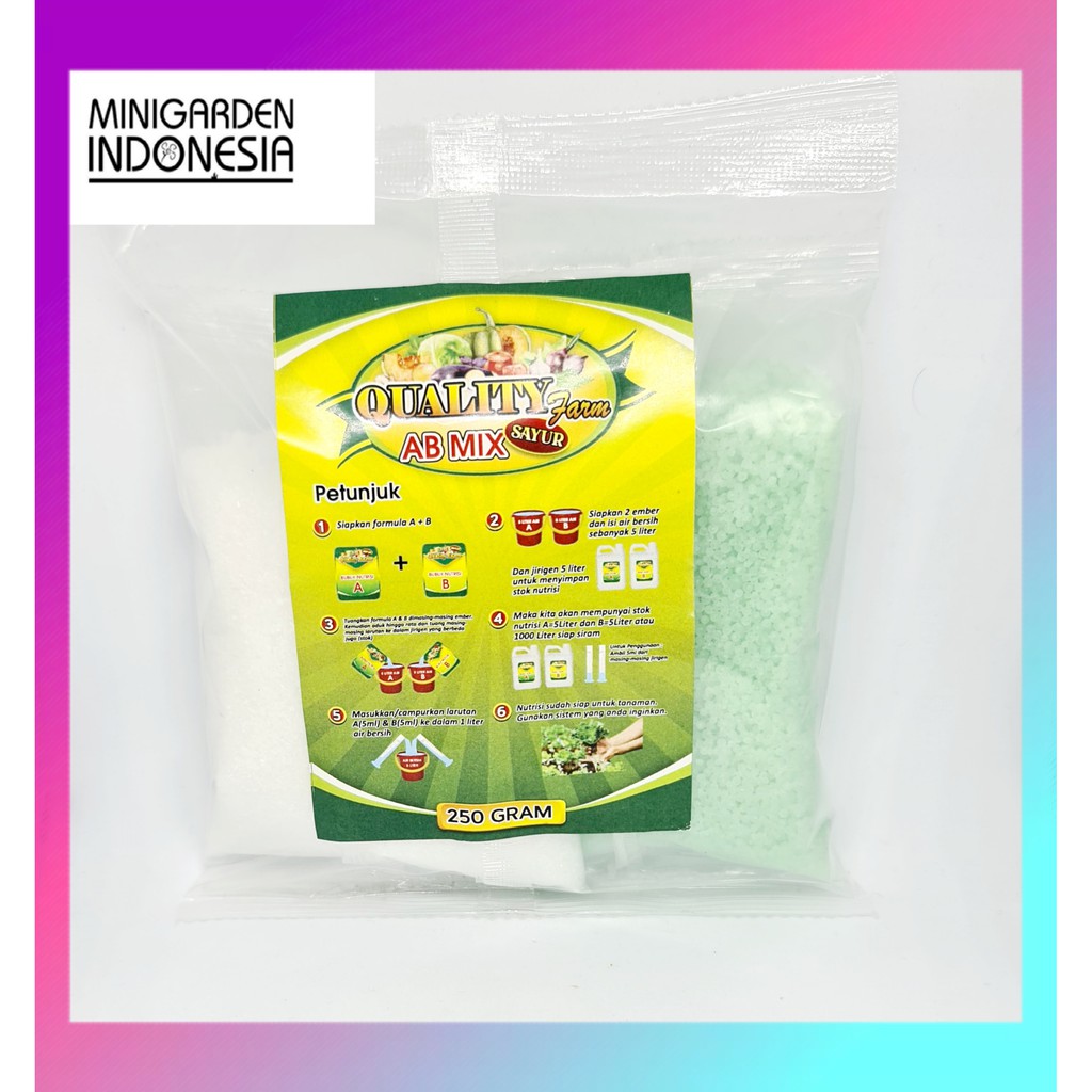 ab mix 500 gram untuk 200 liter air pupuk Nutrisi Hidroponik