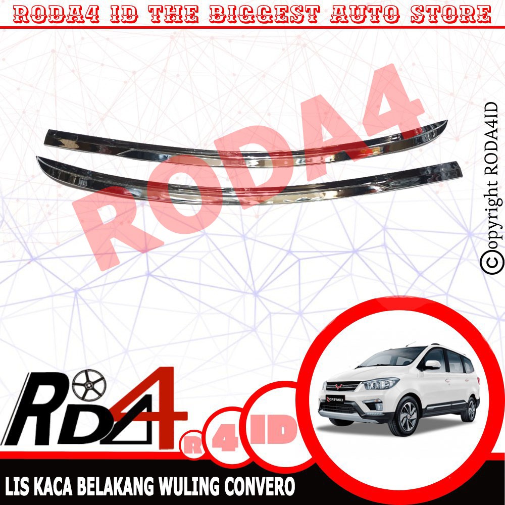 List Kaca Belakang Wuling CONFERO Chrome