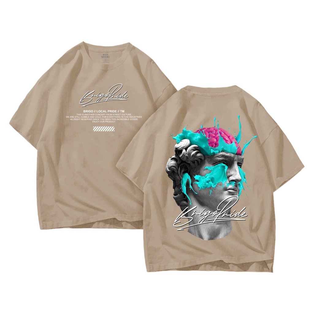 BRIGO Kaos Oversize thinking in tears II Kaos Jumbo Size Pria &amp; Wanita II Kaos Oversize Print DTF