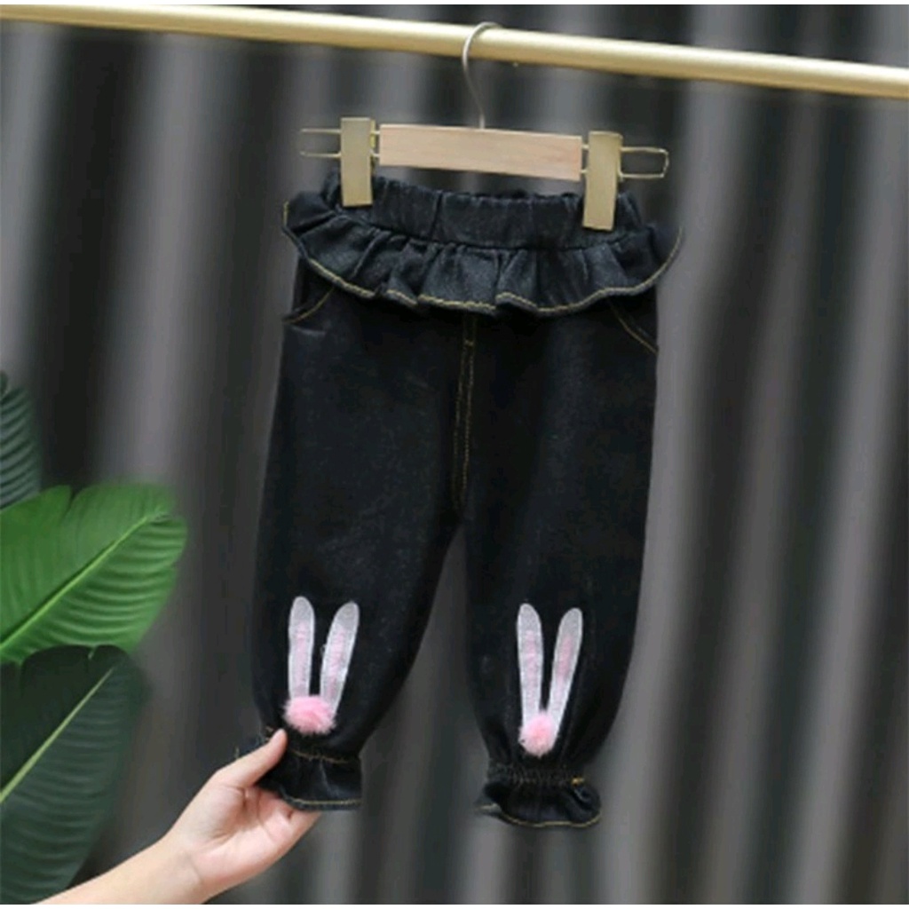 JOGER BUNNY JEANS/JOGER ANAK PEREMPUAN JOGER KELINCI CELANA JOGER ANAK 1-4 TH JOGER BUNNY JEANS/JOGER ANAK PEREMPUAN