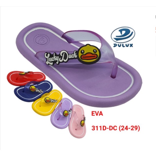 DX-311D-DC Sandal Jepit Anak Perempuan Motif Bebek Lucu Merek Dulux Ukuran 24-29