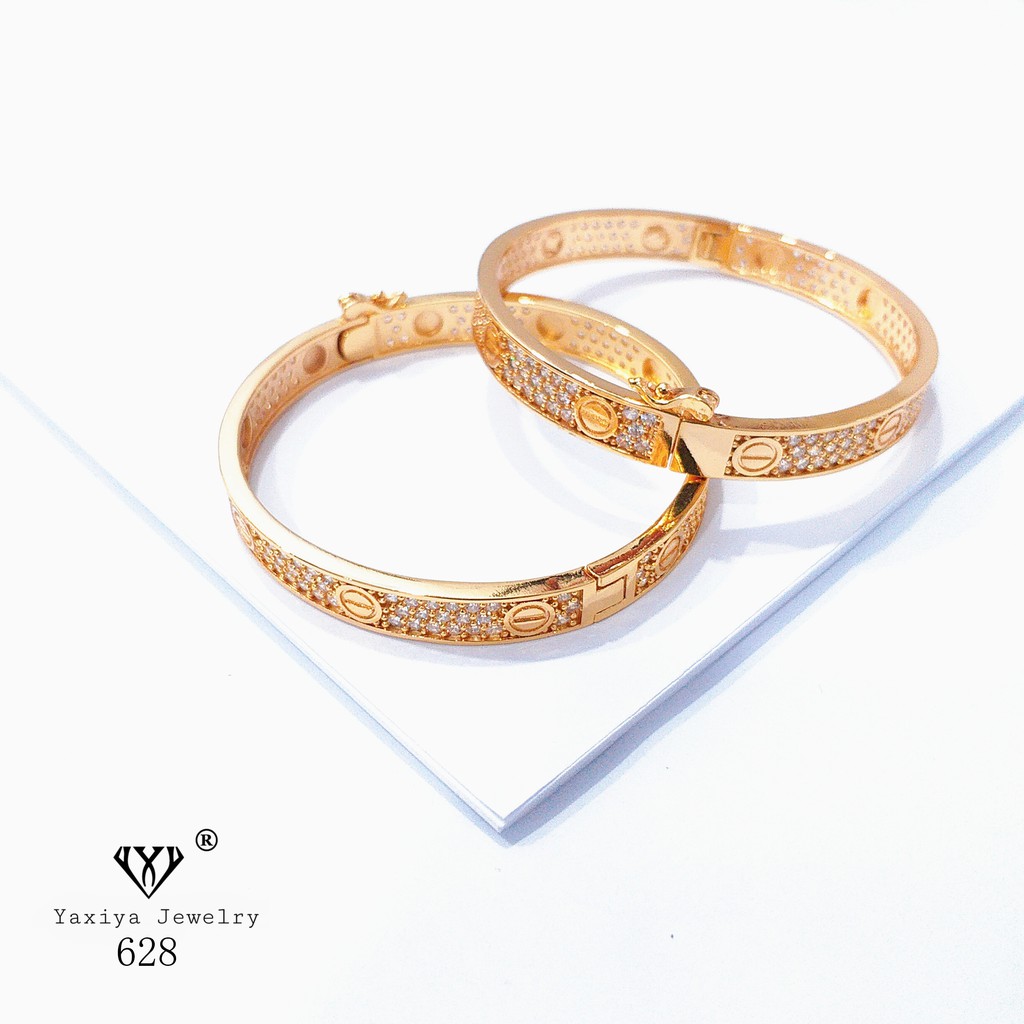 Gelang Bangle Emas Fashion Perhiasan Lapis Emas 18K Yaxiya Gelang Bangle Emas Fashion Perhiasan Lapis Emas 18K Yaxiya