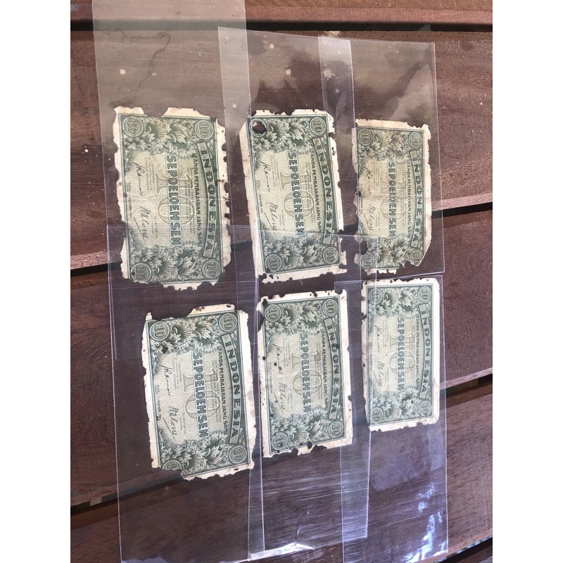 Uang Kuno 10 Sen Federal 6 Lembar Poor