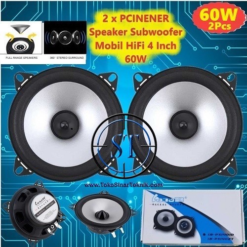 Speaker Subwoofer Mobil HiFi 4 Inch 60W 2 PCS Audio Otomotif Mobil 4&quot; 60 Watt