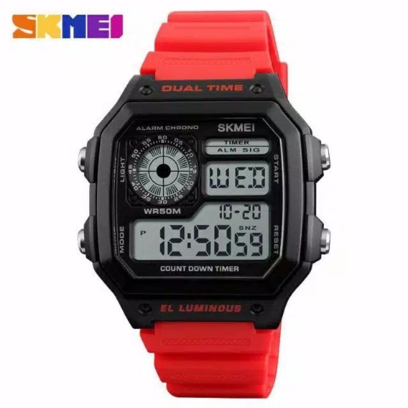 Jam tangan Pria Wanita / Skmei 1299 Original / Digital LED /