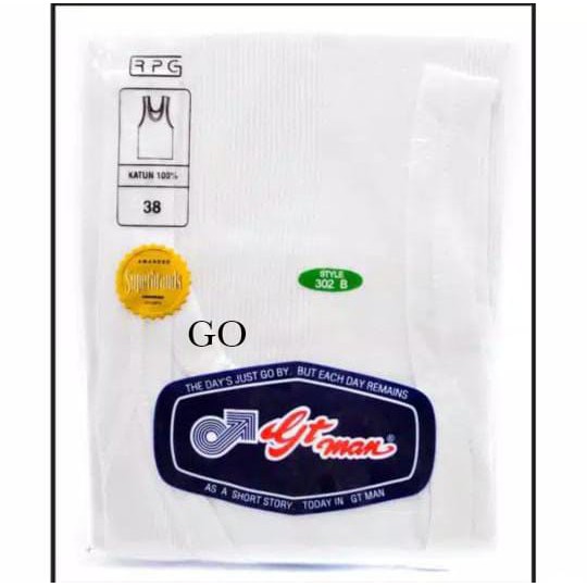 gos SINGLET GT MAN 302 Kaos Dalam Katun Dewasa Pakaian Dalam Laki Dewasa Tanpa Lengan Terlaris