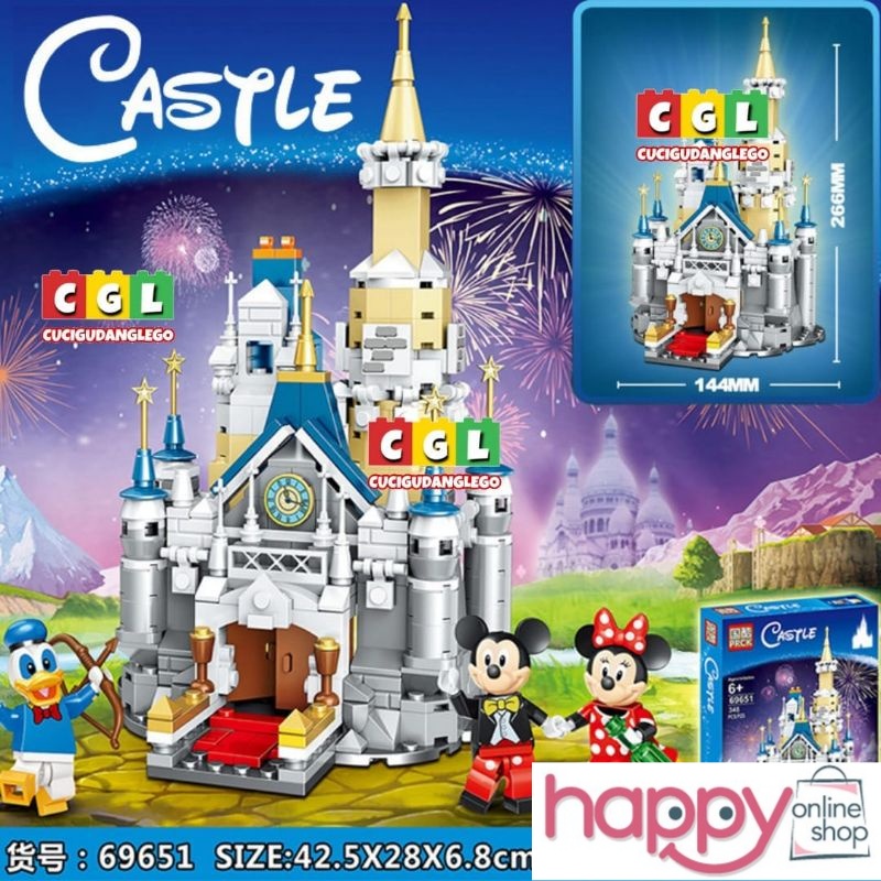 (Happy) Mainan Bricks Istana Disney Mickey Minnie Castle Kastil Terbaru