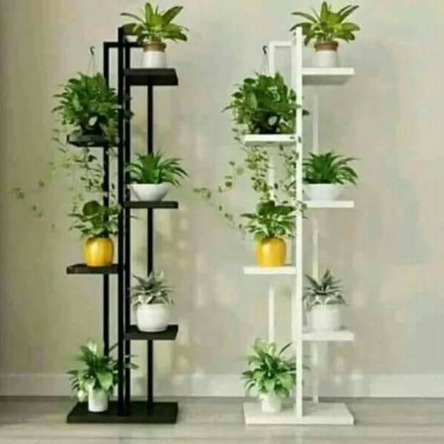 Rak hias Besi unik - Rak Besi Unik- Rak unik besi pot Bunga - Rak besi Tanaman Rak 5 Susun