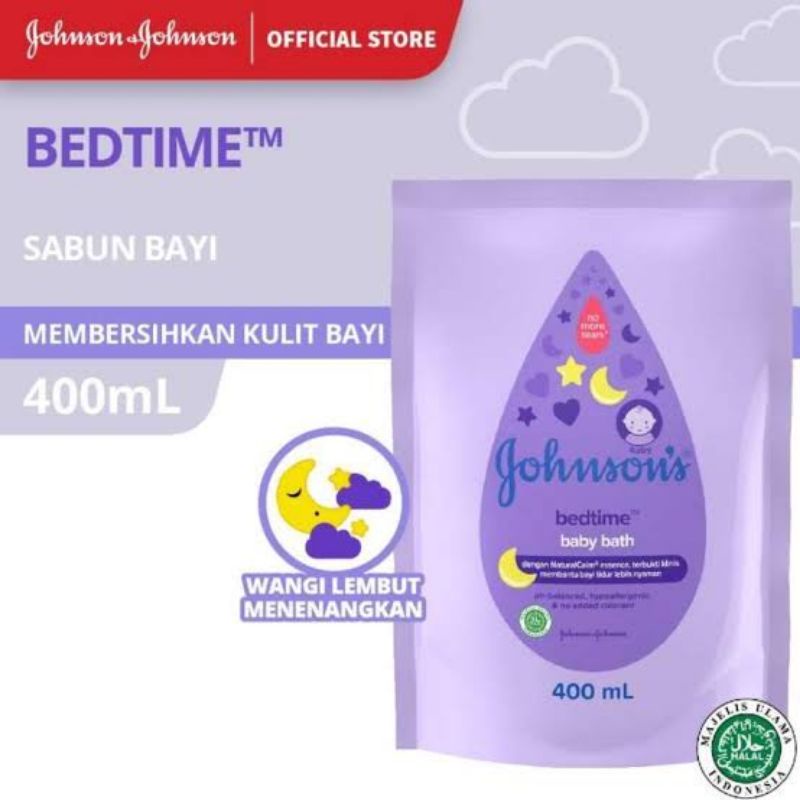 Johnson's Baby Bedtime Bath 400ml - Johnson Bed Time Sabun Mandi Bayi 400ml Refill