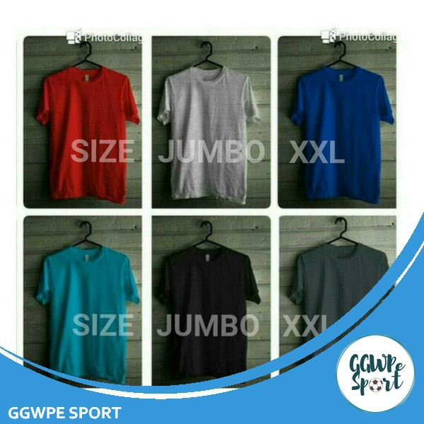 Kaos Polos Cowok XXL Jumbo Cotton Ultra Premium Ukuran XXL Jumbo