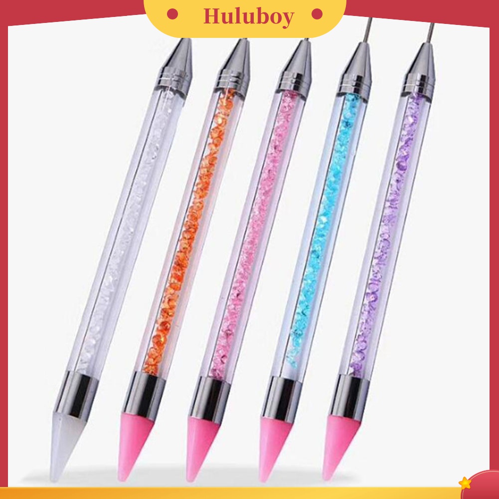 Huluboy Huluboy♡ Pen Dotting Berlian Imitasi Kepala Ganda Untuk Nail Art