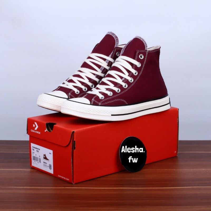 Sepatu Converse 70s HI Maroon Burgundy /Converse 70s Dark Red High / Converse 70s Merah Marun BNIB Vietnam