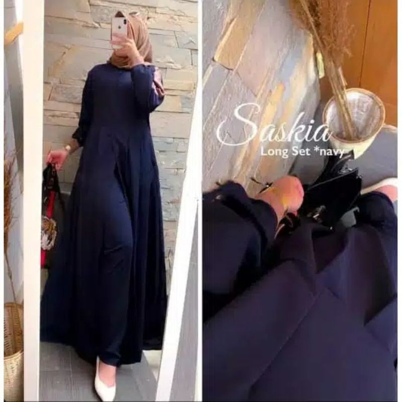 Saskia long set pakaian wanita fashion muslim