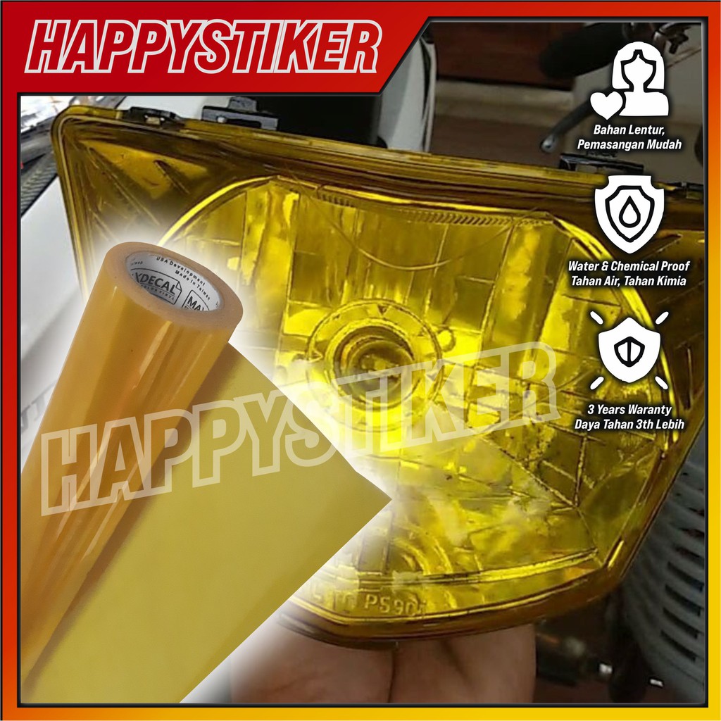 STIKER SKOTLET KUNING TRANSPARAN / KUNING SMOKE