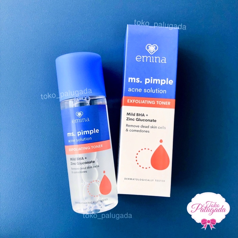 Emina Ms.Pimple Acne Solution Set - Emina Ms Pimple Serum - Emina Ms Pimple Calming Gel - Emina Ms Pimple Exfoliating Toner - Serum Jerawat Emina