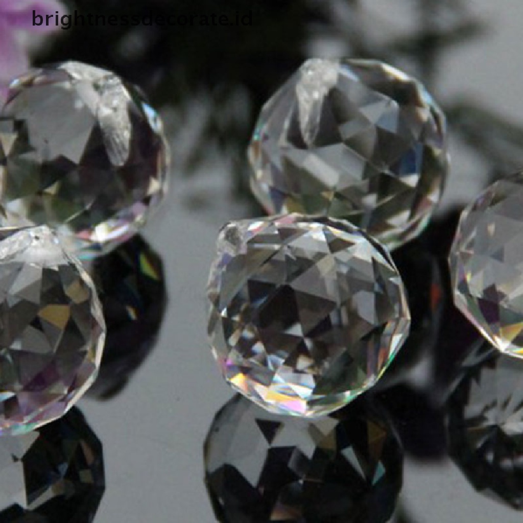 [birth] 30mm/40mm Hanging Clear Crystal Lighting Ball Prisms DIY Curtain ChandelierDecor [ID]