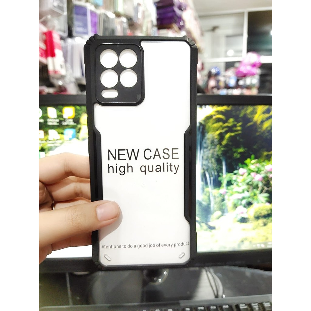 Anti Shocking Realme 8 8 Pro 6.4 Inchi Hardcase List Hitam Acrylic Case