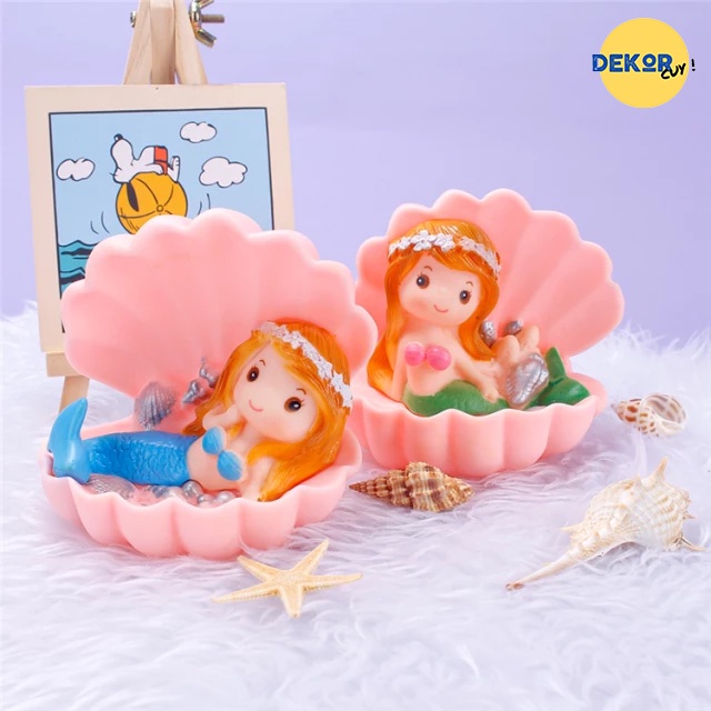 Jual TOPPER KUE FIGURE MERMAID DALAM KERANG CAKE TOPPER MERMAID KEK